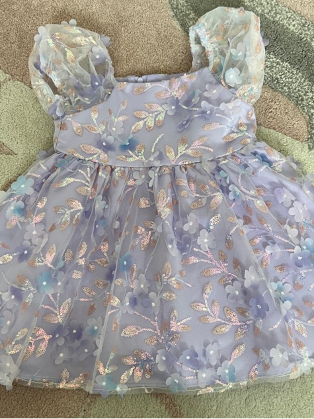 Rare Editions
Floral Sequin Mesh Dress